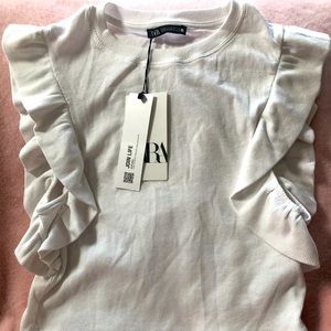 Ruffle Sleeveless Crop Top